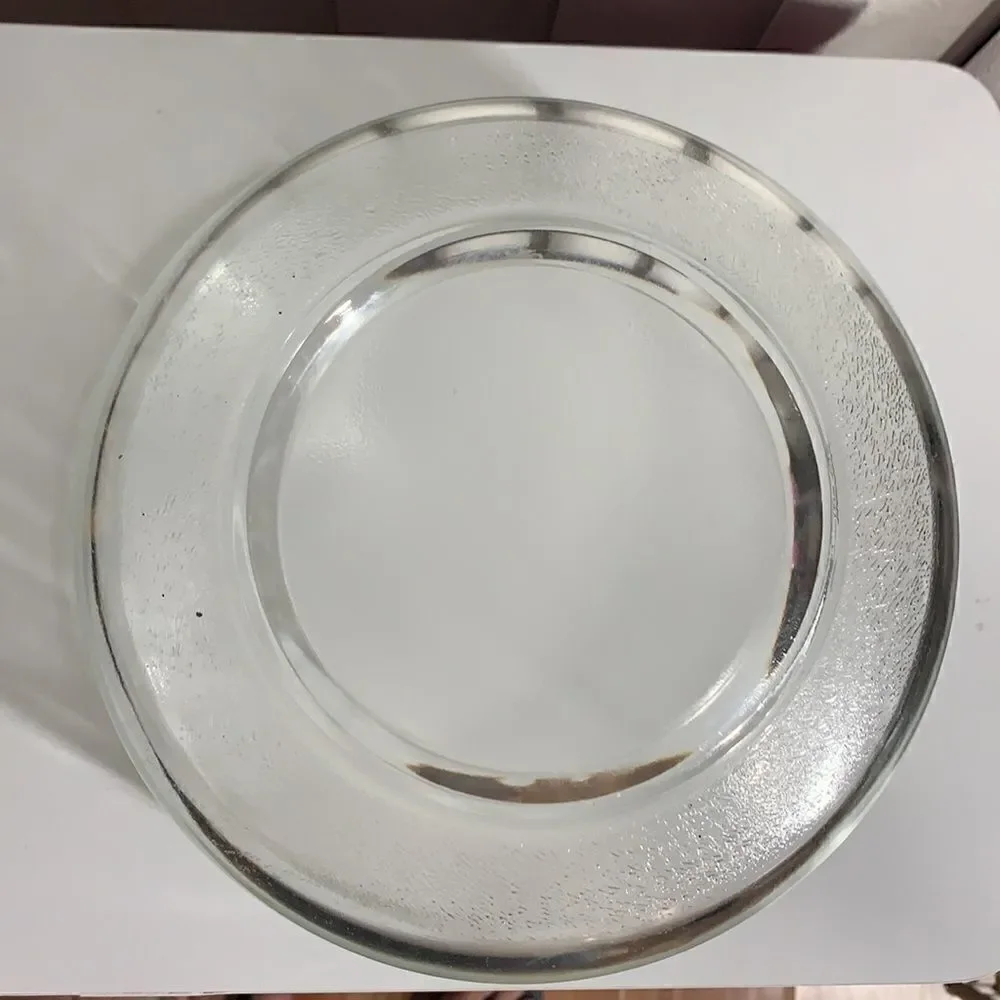 Bowl 1 Gallon Heavy Durable Vintage Clear Glass 2 Handle Pour Spout Mixing Bowl